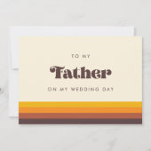 Retro 60s Voor mijn vader op mijn trouwdag kaart (Voorkant)