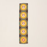 Retro 60s Vredesbord & Dove Monogram Sjaal<br><div class="desc">Vrede en liefde - Personaliseer uw monogram op dit retro 60s vredesbord & duif chiffon scarf. Steek uw stijl van de wattenstaaf met een mooie en delicate doek van de chiffon. Beschikbaar in andere stijlen en grootten.</div>