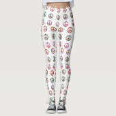 Retro 60s Vredesteken Multi-Color Yoga Leggings (Voorkant)