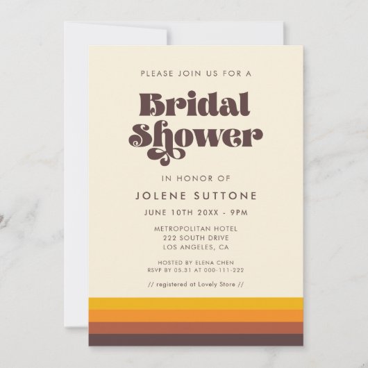 Retro 60s  Vrijgezellenfeest Kaart (Voorkant)