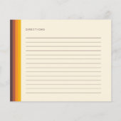 Retro 60s  Vrijgezellenfeest Recept Kaart (Achterkant)