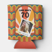 Retro 60's Wave gepersonaliseerde foto Blikjeskoeler (Achterkant)