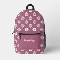 Retro 60s White Daisy Floral Paarse iPersonalized