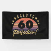 Retro 60th Birthday Humor Spandoek (Horizontaal)