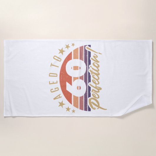 Retro 60th Birthday Humor Strandlaken (Voorkant)