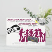 RETRO 60th Birthday nodigt Boogie Night Fever uit Kaart (Staand voorkant)