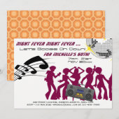 RETRO 60th Birthday nodigt Boogie Night Fever uit Kaart (Voorkant / Achterkant)