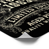 Retro 62e verjaardag voor mannen 62 jaar oud oktob poster (Hoek)