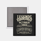 Retro 62nd Birthday For Men 62 Year Old October 19 Magneet (Voorkant / Achterkant)