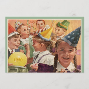 Retro 65e verjaardagsfeest 1950 Herinneringen aan  Kaart