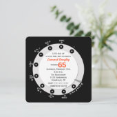 Retro 65e Verjaardagsfeestuitnodiging Rotary Dial Kaart (Staand voorkant)