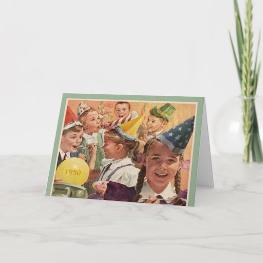 Retro 65th Birthday 1950 Childhood Memories Kaart (Voorkant)