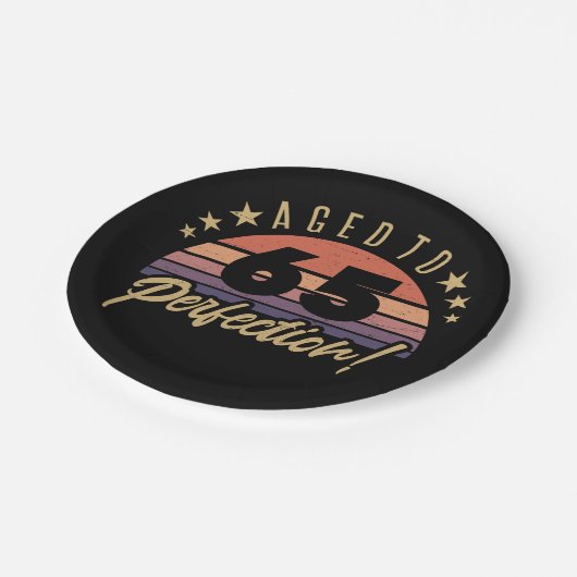 Retro 65th Birthday Humor Papieren Bordje (Gekanteld)