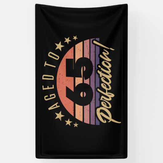 Retro 65th Birthday Humor Spandoek (Verticaal)