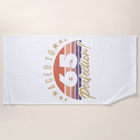 Retro 65th Birthday Humor Strandlaken (Voorkant)