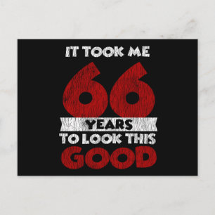Retro 66 Jaar Oud Grappig 66e Verjaardagscadeau Briefkaart