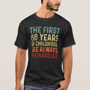 Retro 66 Jaar Oud Mannen Vrouwen Gezegde 66e Verja T-shirt