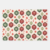 Retro “67” Christmas Ornament Flat Wrapping Paper (Voorkant 2)