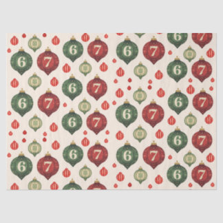 Retro “67” Christmas Ornament Tissue Paper Tissuepapier