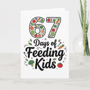 Retro 67 dagen kinderen lunchtante cafetaria voede kaart