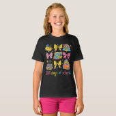 Retro 67 dagen school pastel potlood student t-shirt (Voorkant volledig)
