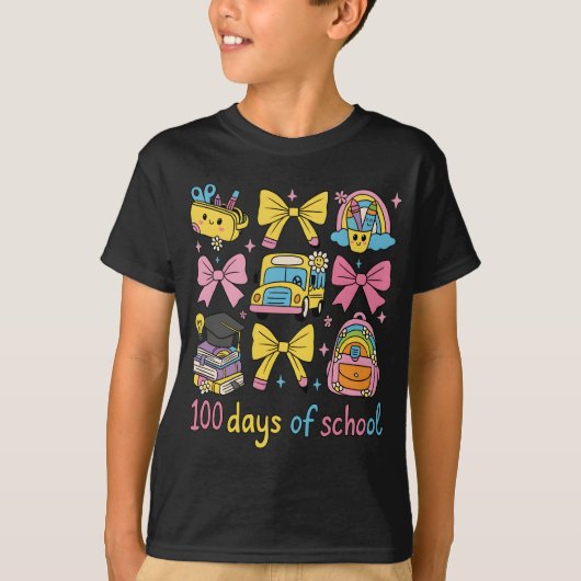 Retro 67 dagen school pastel potlood student t-shirt (Voorkant)