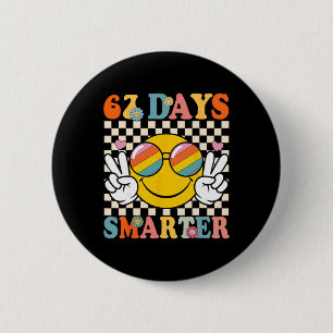 Retro 67 dagen slimmer 67 dagen school Groovy thee Ronde Button 5,7 Cm