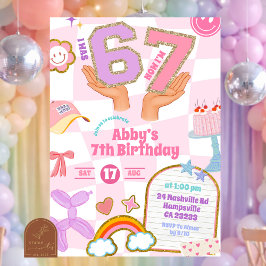 Retro 67 Esthetische Patch Feest Verjaardag Kaart