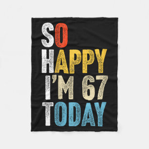 Retro 67 Jaar Oud Dus Gelukkig Ben Ik 67 Gag Grapp Fleece Deken
