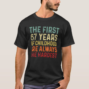 Retro 67 jaar oude Mannen Vrouwen Gezegde 67e verj T-shirt