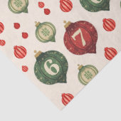 Retro “67” Kerstornament Tissuepapier (Detail)