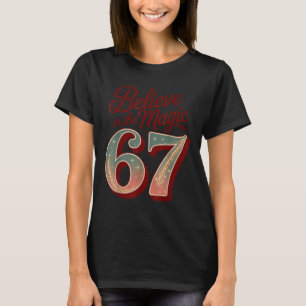 Retro 67 Magische Kerstmis – Geloof in magie T-shirt