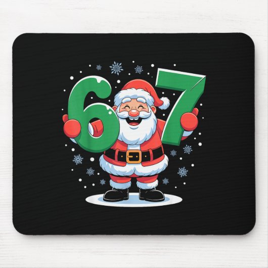 Retro 67 Meme Grappig Kerstman Zes Zeven Holi Muismat (Voorkant)