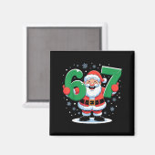 Retro 67 Meme Leuk Kerstman Zes Zeven Holi Magneet (Voorkant / Achterkant)