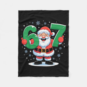 Retro 67 Meme Leuk Kerstmis Santa Zes Zeven Holi Fleece Deken