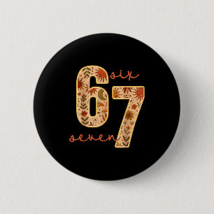 Retro 67 Six Seven Boho Bloemstuk Retro Maan Bloem Ronde Button 5,7 Cm
