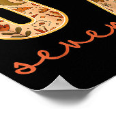 Retro 67 Six Seven Boho Floral Retro Moon Flowers  Poster (Hoek)