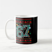 Retro 67 Six Seven Kersttrui Meme Koffiemok (Links)