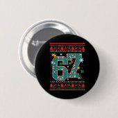 Retro 67 Six Seven Kersttrui Meme Ronde Button 5,7 Cm (Voorkant /achterkant)