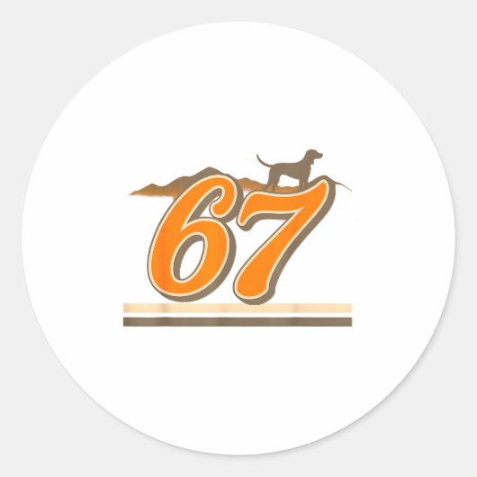 Retro 67 Tennessee Name Funny Tn Dog Gift For Men  Ronde Sticker (Voorkant)