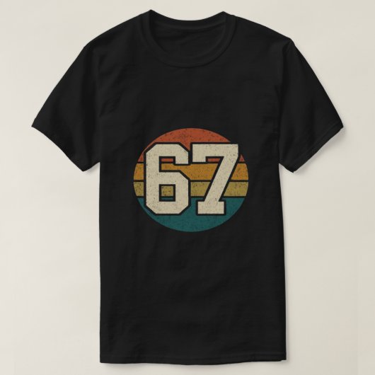 Retro 67 Vintage Distressed Number Shirt (Design voorkant)
