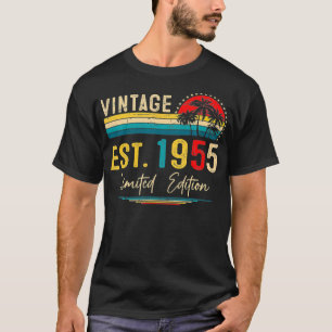 Retro 67e geboortedag, geboren in 1955 67 t-shirt