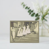 Retro 6 Black Beauties Back 1950's Mode Briefkaart (Staand voorkant)