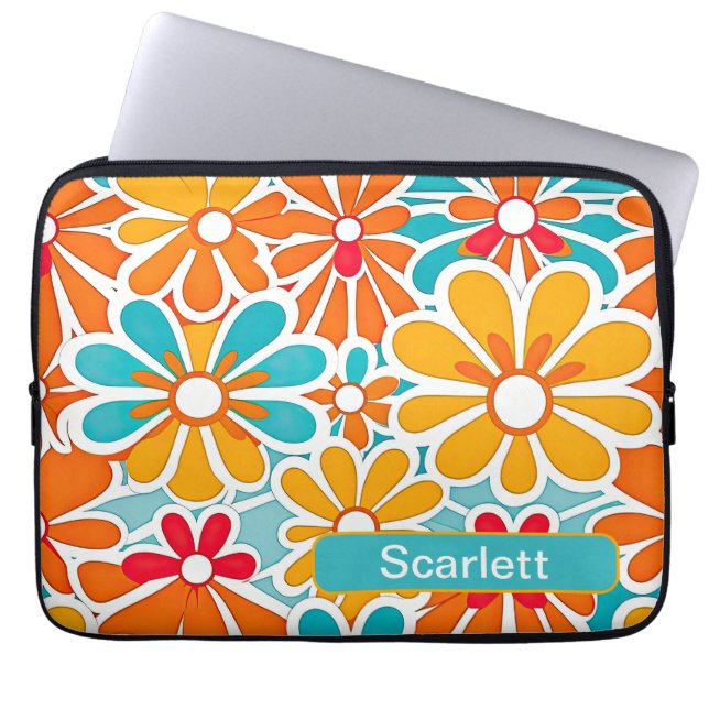 Retro 6 laptop sleeve (Voorkant)