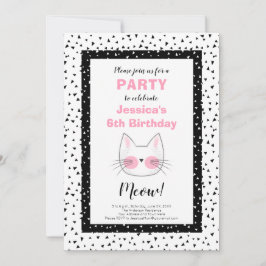 Retro 6th Birthday party voor een meisje dat van k Aankondiging