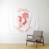 Retro 70-er Jaren Bruid Dansende Koninginnen Avond Wandkleed (In Situ (horizontaal))