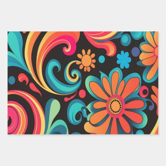 retro 70’s inpakpapier vel (Voorkant 3)