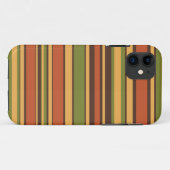 Retro 70 s Stripes Brown Avocado Mustard Case-Mate iPhone Case (Achterkant (horizontaal))