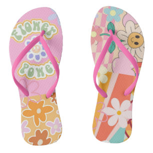 Retro 70-Teenslippers voor ventilatorventilator aa Teenslippers
