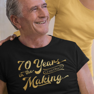 Retro 70e verjaardag 70 jaar in de maak t-shirt